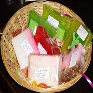 Handcrafted naturally hand made soaps